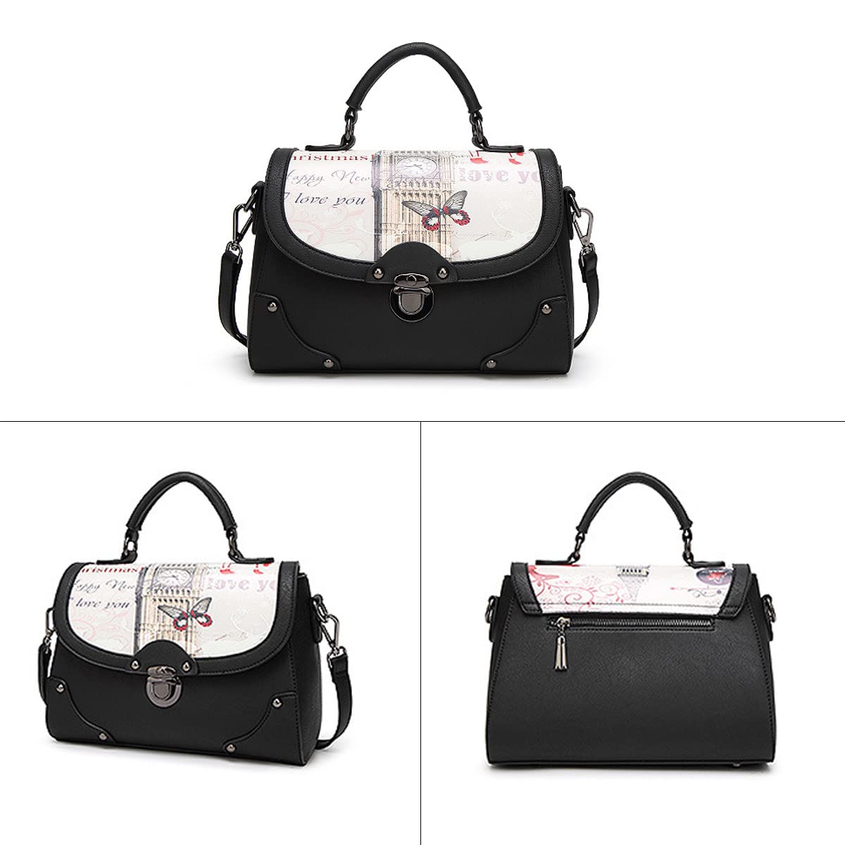 BUKESIYI Mujer Bolsos Bandolera Vestir Casual Bolsos de Mano Convertible PU Cuero Piel ES77152