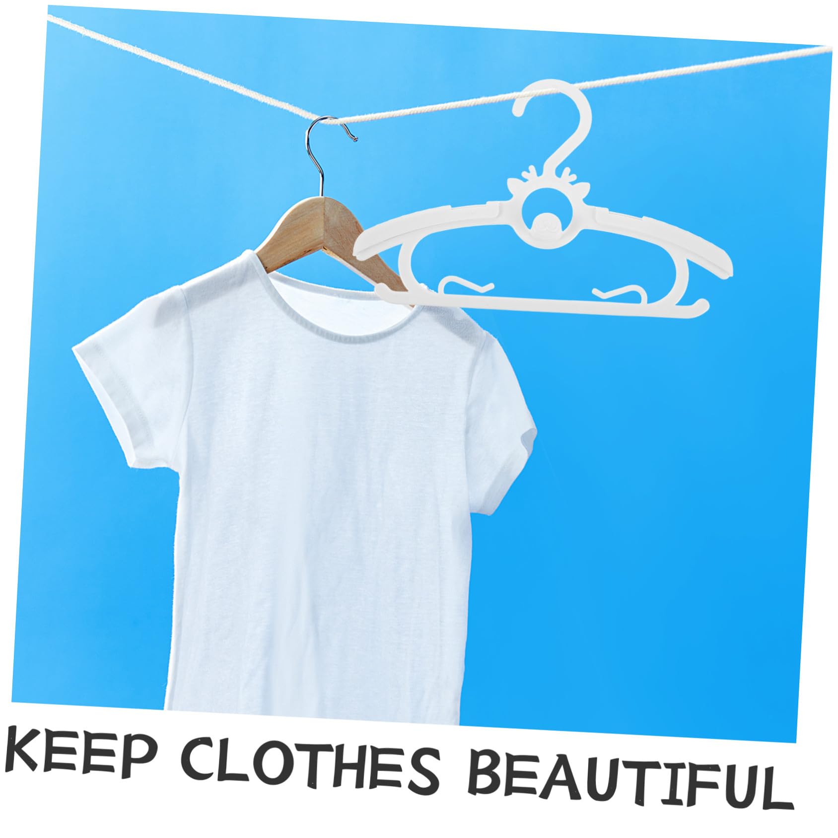 30 Piezas Perchas para Ropa de Niña Ajustables Antideslizantes de Unidades Colgadores Flexibles para Recién Nacido y Perchero Resistente para Camisetas Abrigos y Pantalones