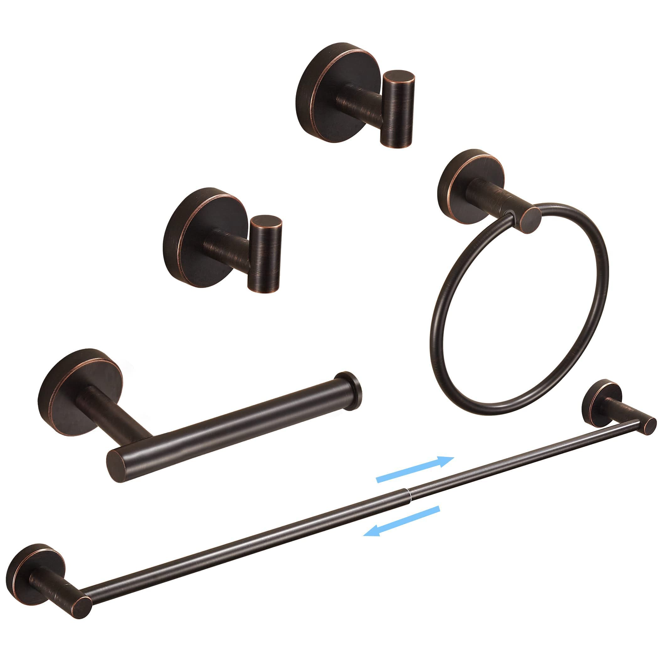 BigBig HomeBigBig Home Bronze Toilet Paper Holder, Oil Rubbed Towel Holder, Bathroom Towel Bar, Farmhouse Bath Towel Hooks Wall Mounted