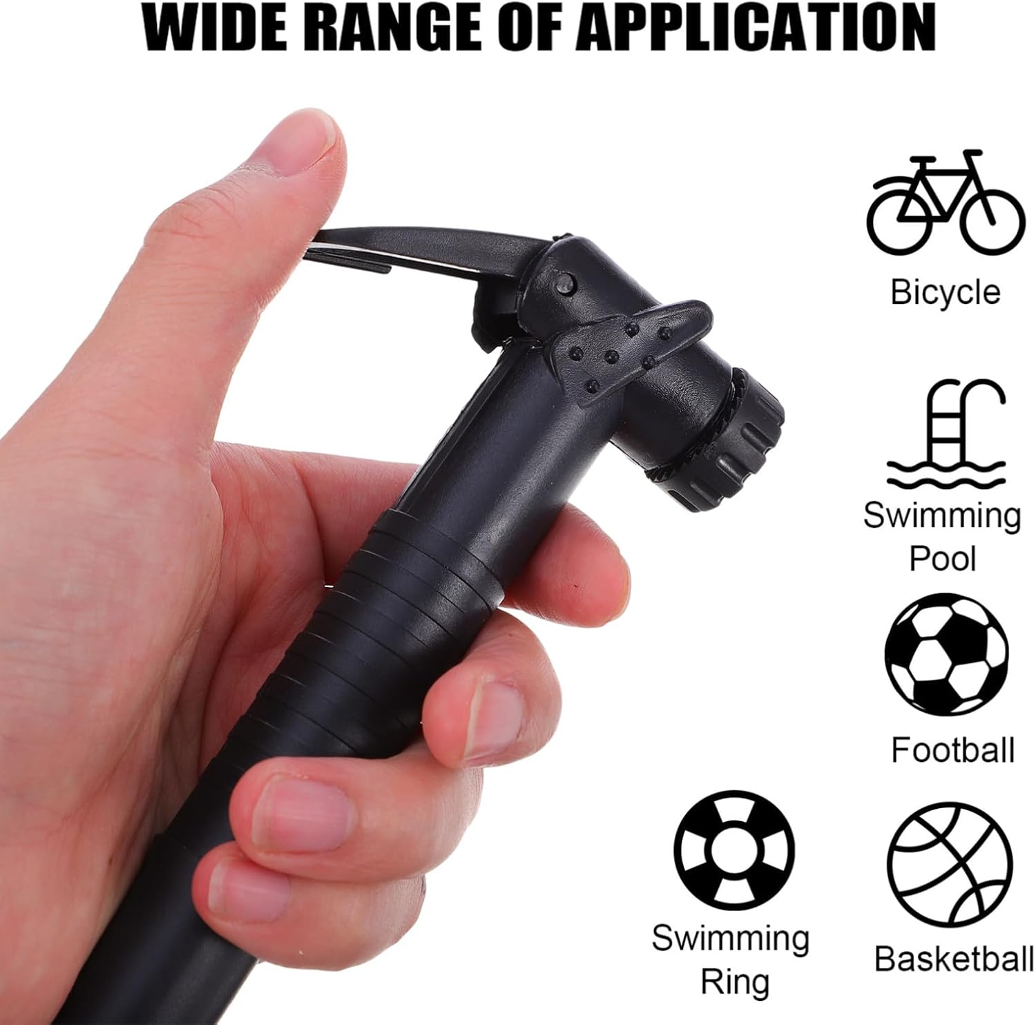 Mini Bike Pump with High Pressure Inflator and Frame Mount, Portable Tire Inflator Compatible with Presta and Standard Valves for Cycling and Road Bikes, Black