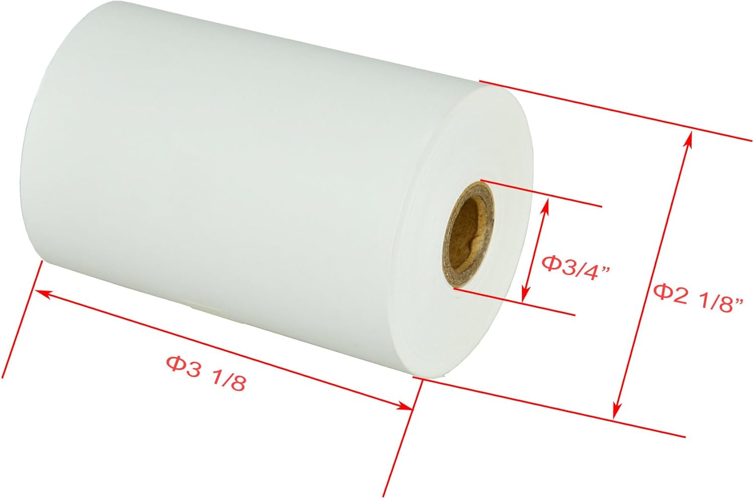 3 Roll RD-M13U5 3-1/8" x 96ft Thermal Receipt Paper, RDM13U5 POS Receipt Paper, Cash Register Paper Rolls, 80mm Thermal Receipt Paper Roll Compatible for Brother RJ-4030 RJ-4040 TD-4000