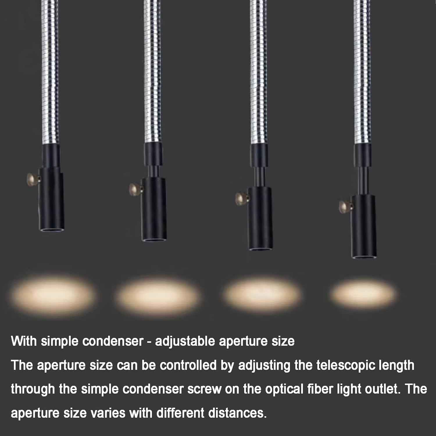 Oświetlenie mikroskopu światłowodowego, podwójne źródło światła LED z łabędzią szyjką, zakres długości fali 570-900 nm, regulowany rozmiar otworu, do eksperymentów naukowych