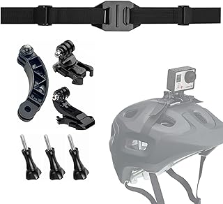 Strap Mount for Gopro for Helmets, Adjustable Mounting Adapter Base with Extesion Rod and Rotating Quick Release Buckle, Suitable for Cycling Bike Vented Helmet, Fit for All Sports Cameras