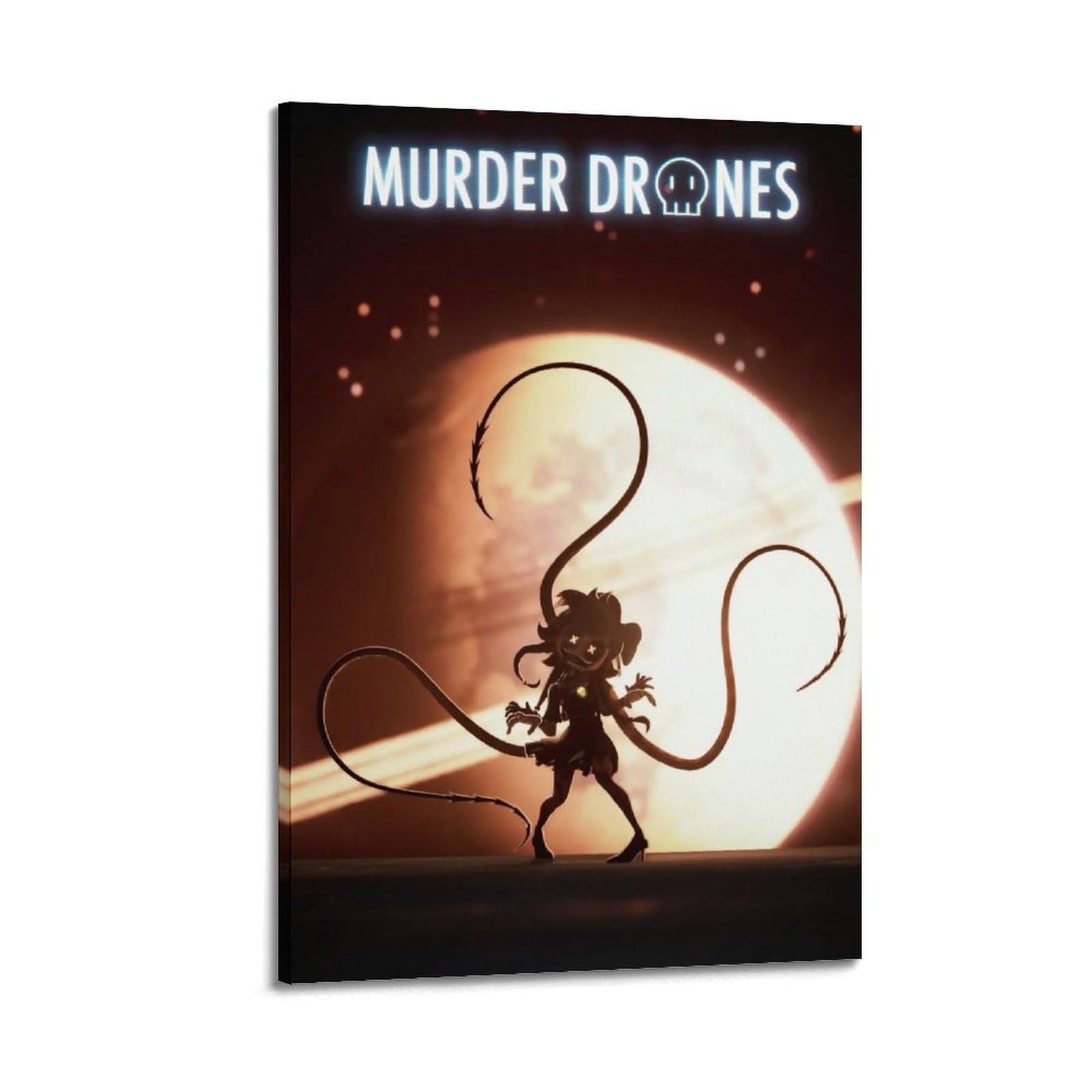 FDRPMHC Murder Poster Drones Anime Canvas Wall Art Decor Living Room Modern Family Bedroom 08x12inch(20x30cm) Frame-style