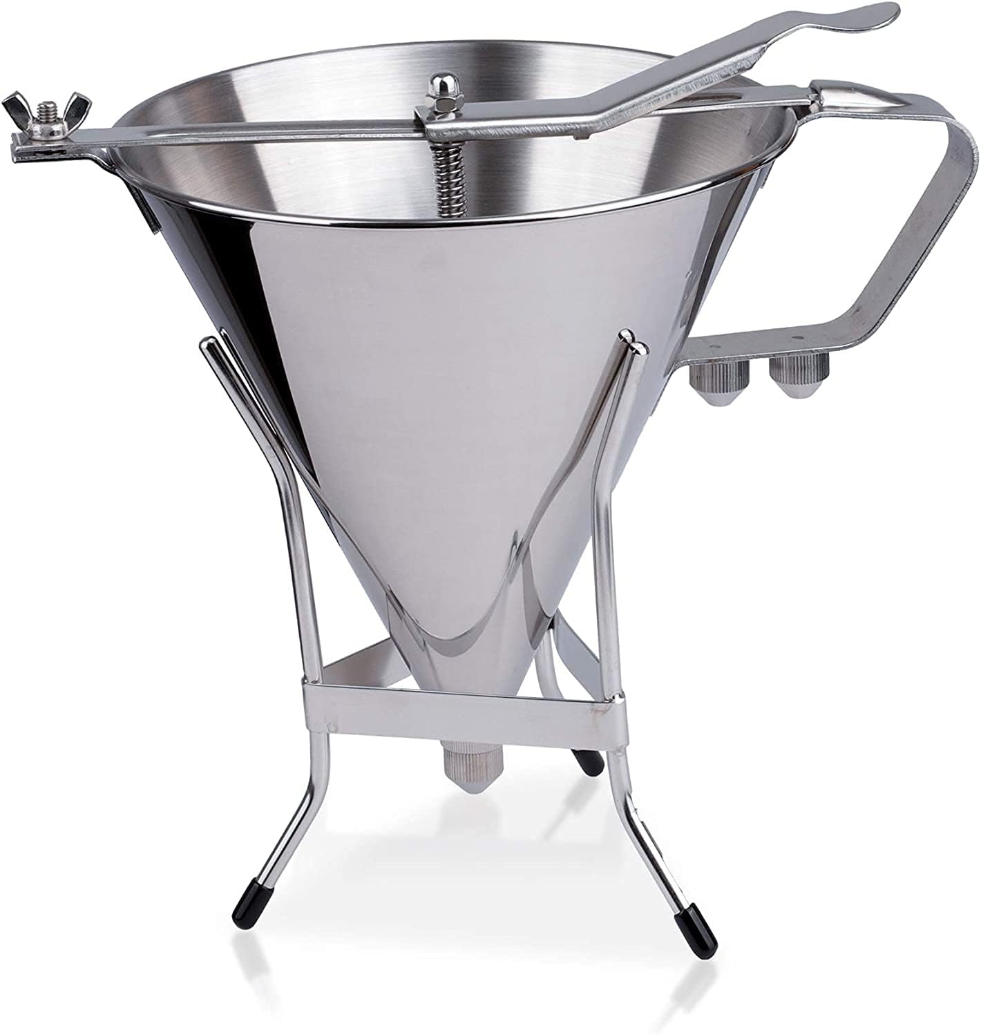 Winco Stainless Steel Confectionery Funnel with 3 Nozzles