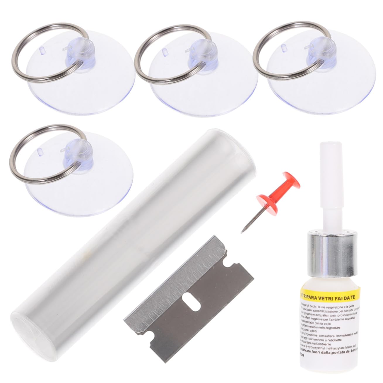 PRETYZOOM 5 Juegos Kit de Reparación de Cristales de Automóvil Kit para Reparar Grietas y Arañazos Parabrisas Rápida y Efectiva para Daños Ventanas de Coche para Múltiples Reparaciones y