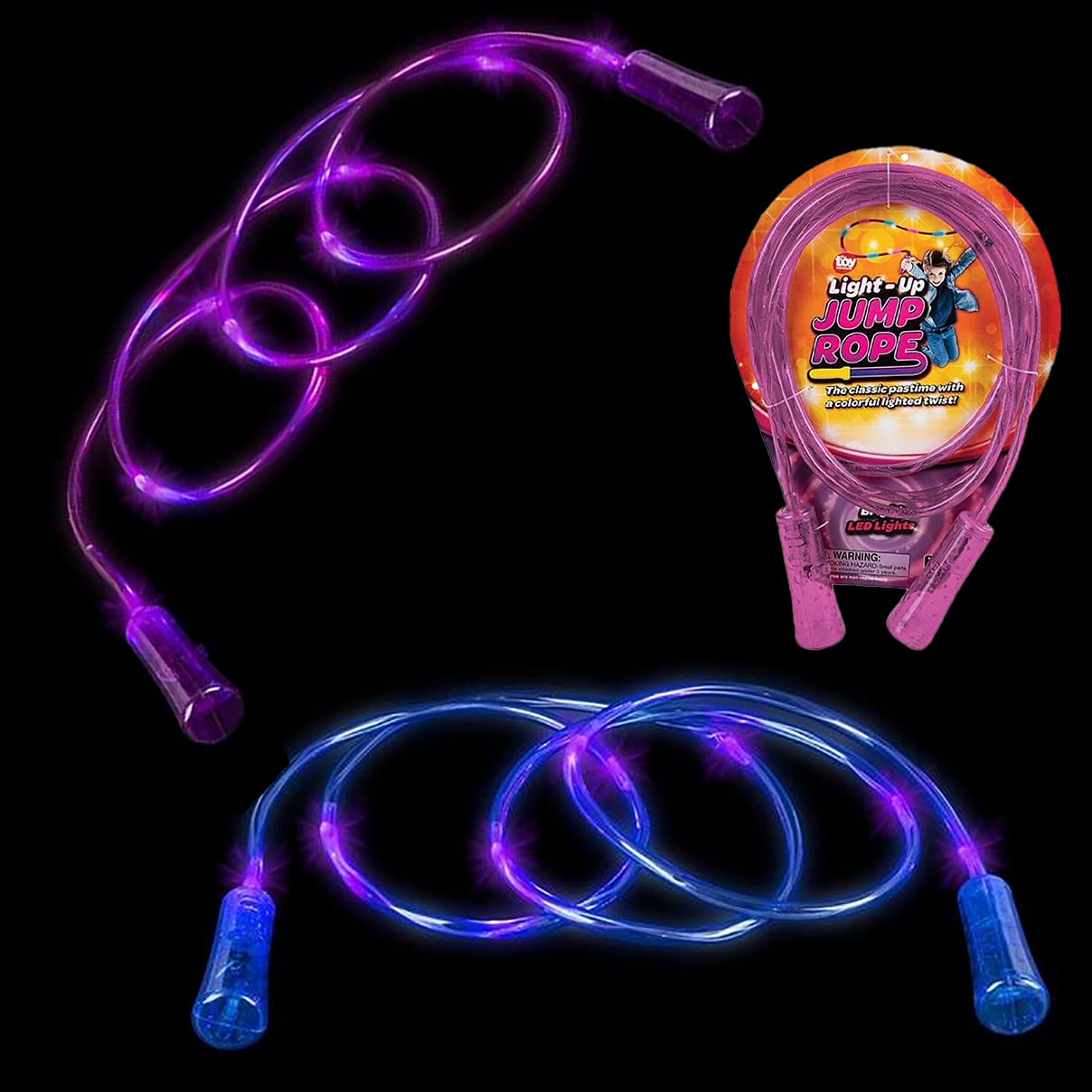 The Dreidel Company Light-Up Jump Rope for Kids, Indoor & Outdoor Skipping Activity, Party Favor, 93" Inches - Image 9
