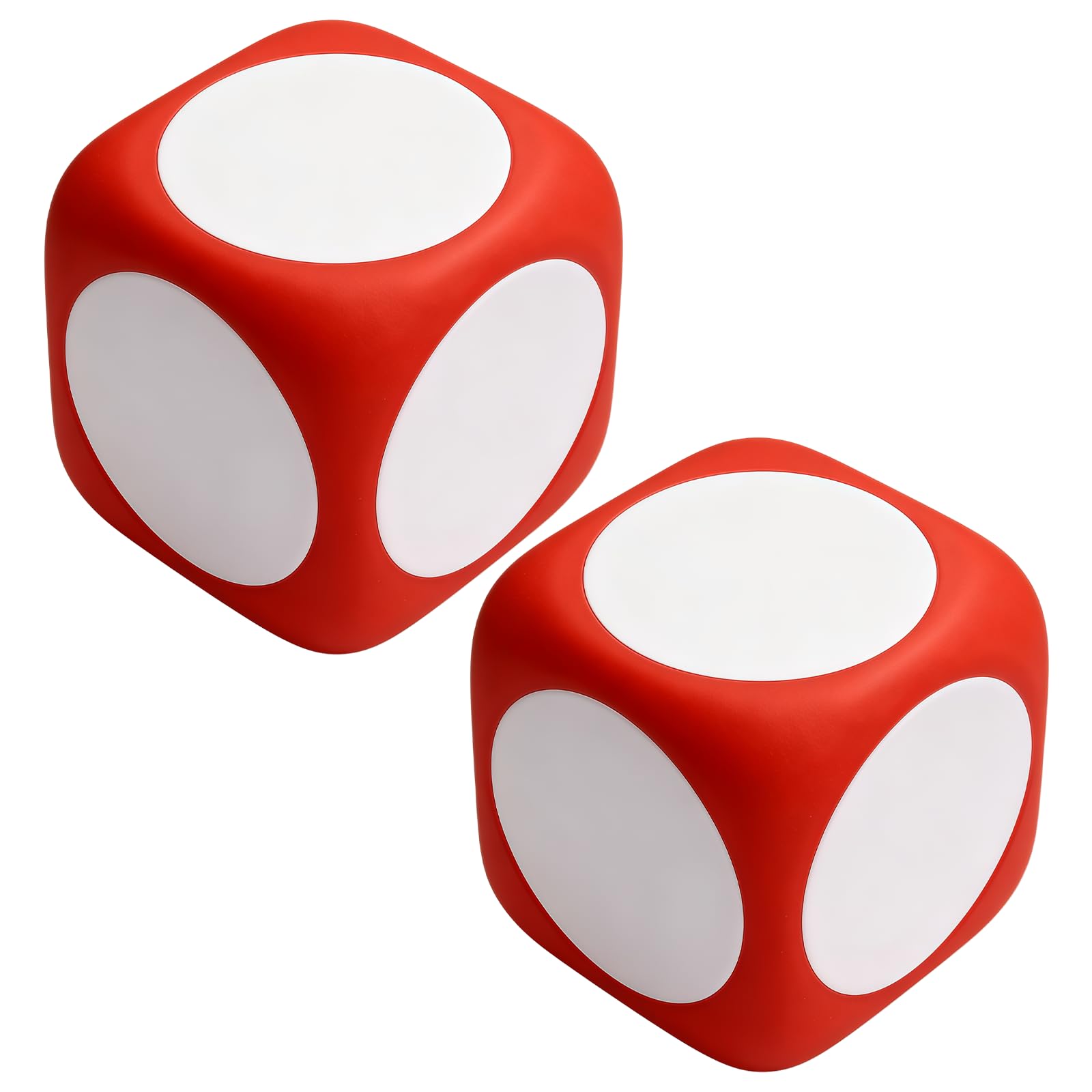 DVOFU 2pcs Blank Foam Dice Cubes Writable Dry Erase Dice 10cm Large Red EVA Dice Classroom Teaching Tools Game Tools for Parties And Classroom Activities