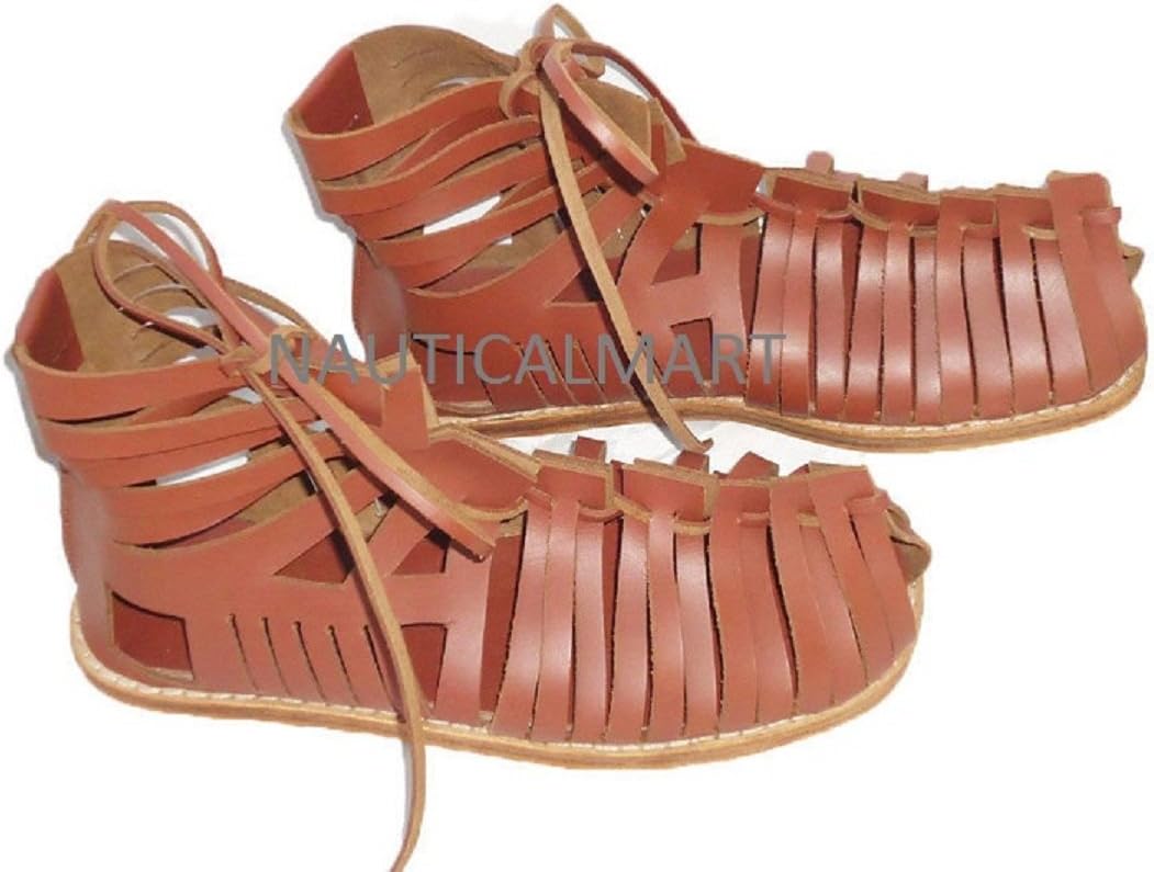 NauticalMart Roman Centurion Leather Sandals Brown