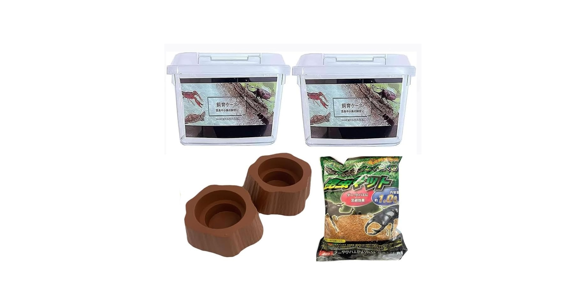 【売り切り特価】クワガタムシ カブトムシ　飼育用品セット Amazon | カブトムシ＆クワガタムシ 飼育セット ☆amazon.co.jp