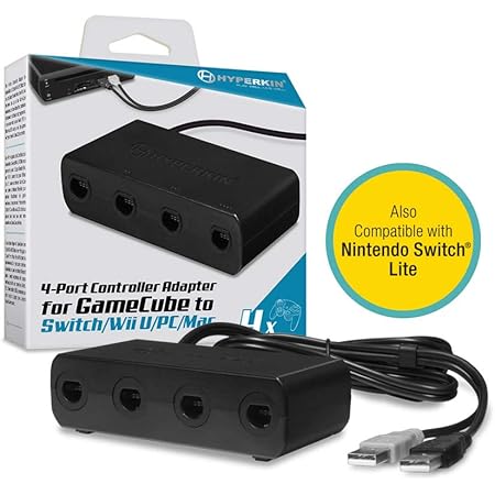 Hyperkin 4-Port Controller Adapter for GameCube Compatible with Nintendo Switch/ Wii U/ PC