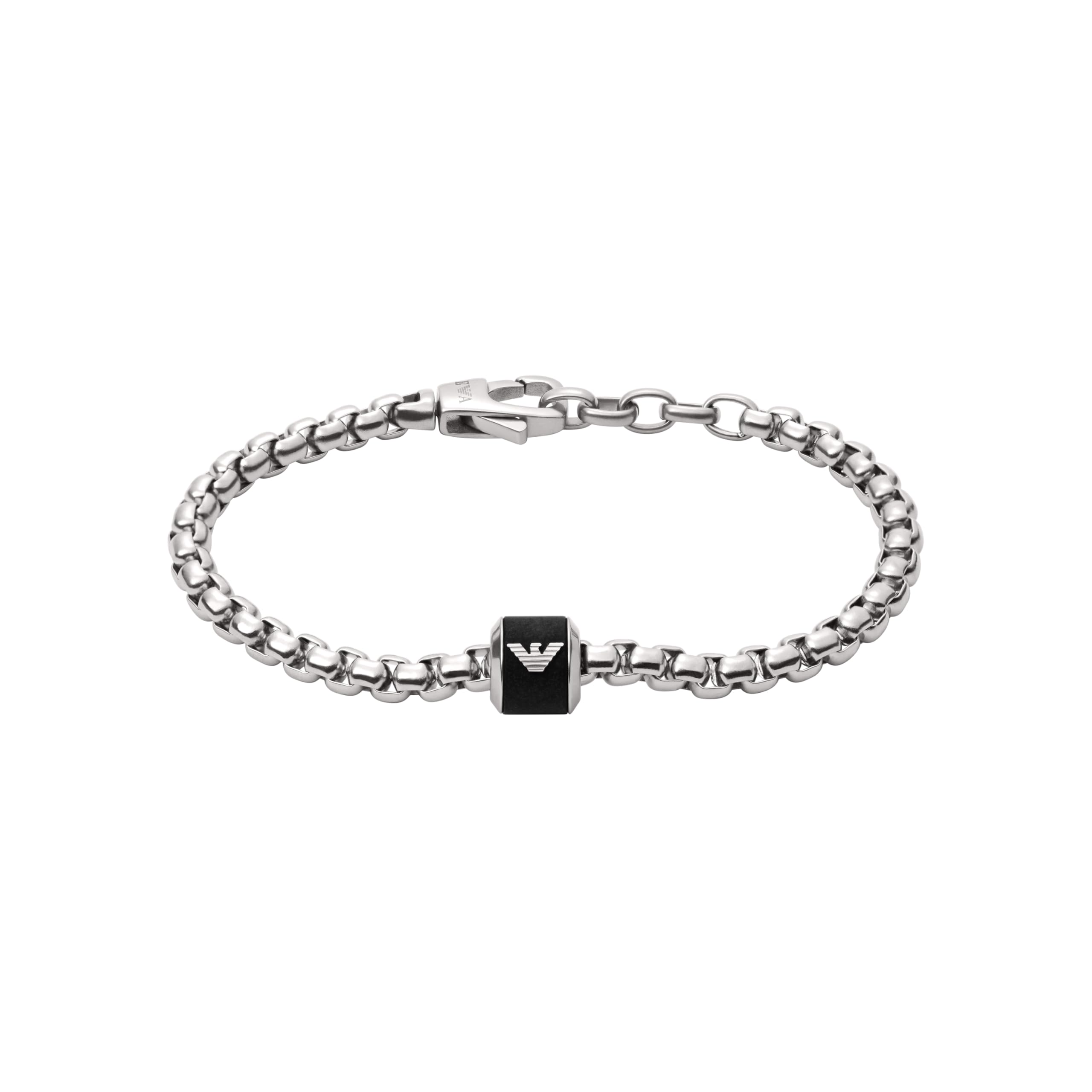 Emporio Armani Bracelet for Men Essential, Length: 190mm, Height: 11mm, Width: 10mm Silver Stainless Steel Bracelet, EGS2911040