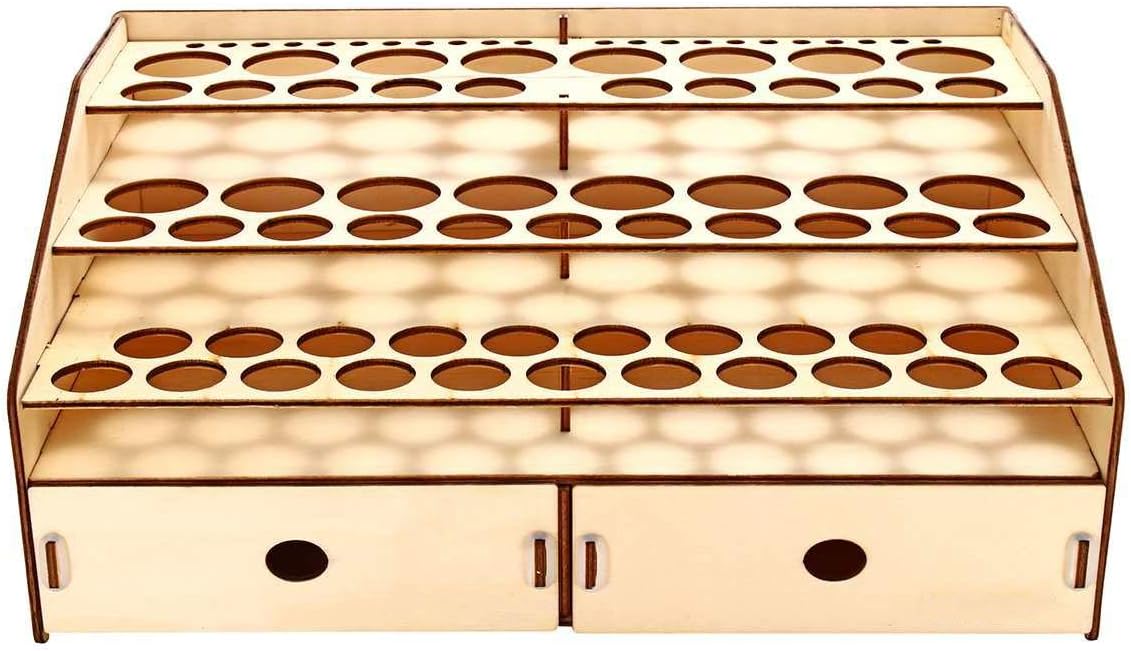 Support En Bois Pour 75 Flacons De Peinture - Étagère Modulaire Pour Atelier Créatif