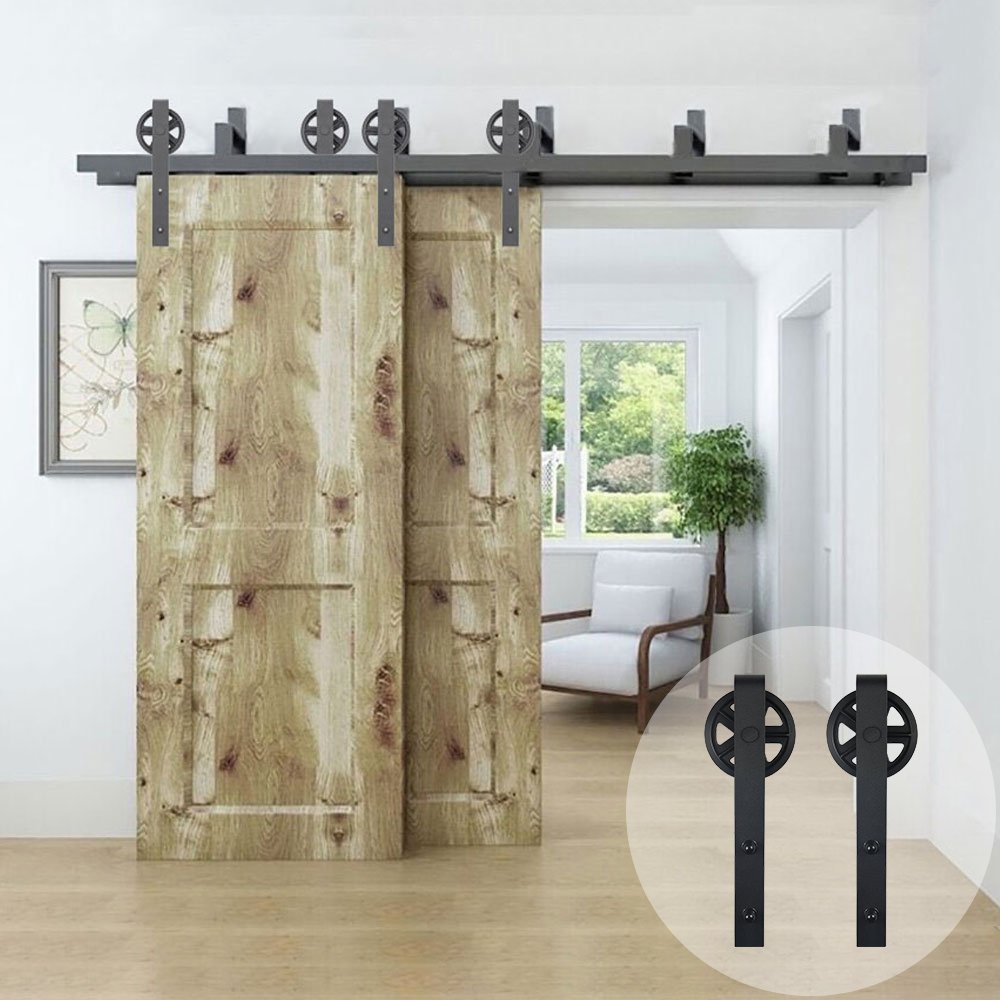 Buy WINSOON Sliding 16FT Bypass Barn Door Hardware Double Door