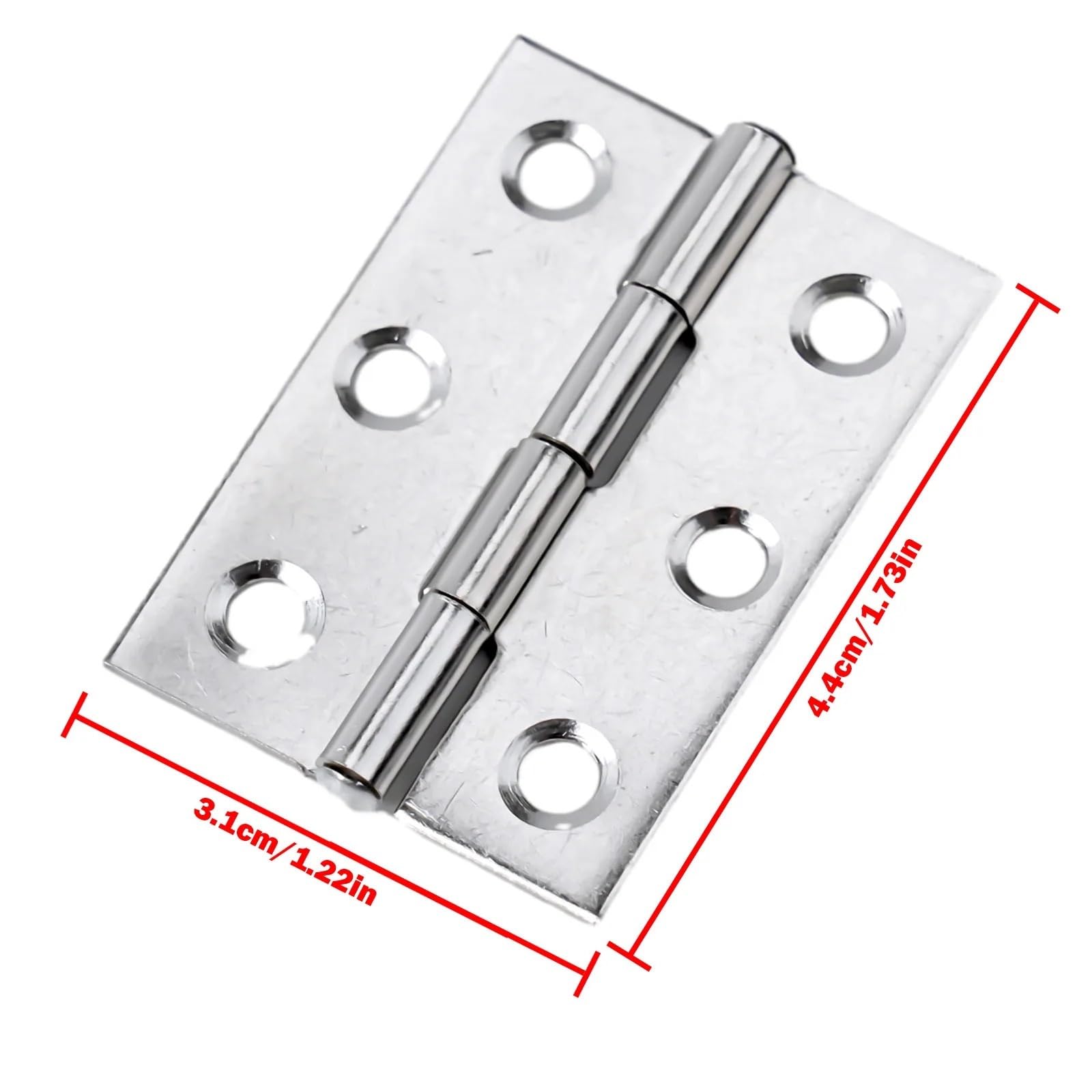 10 X Cerniere for porte in acciaio inossidabile 2 pollici Connettore cerniera for armadi for porte e finestre Cerniere piatte Libreria Cassetto Strumento hardware for mobili