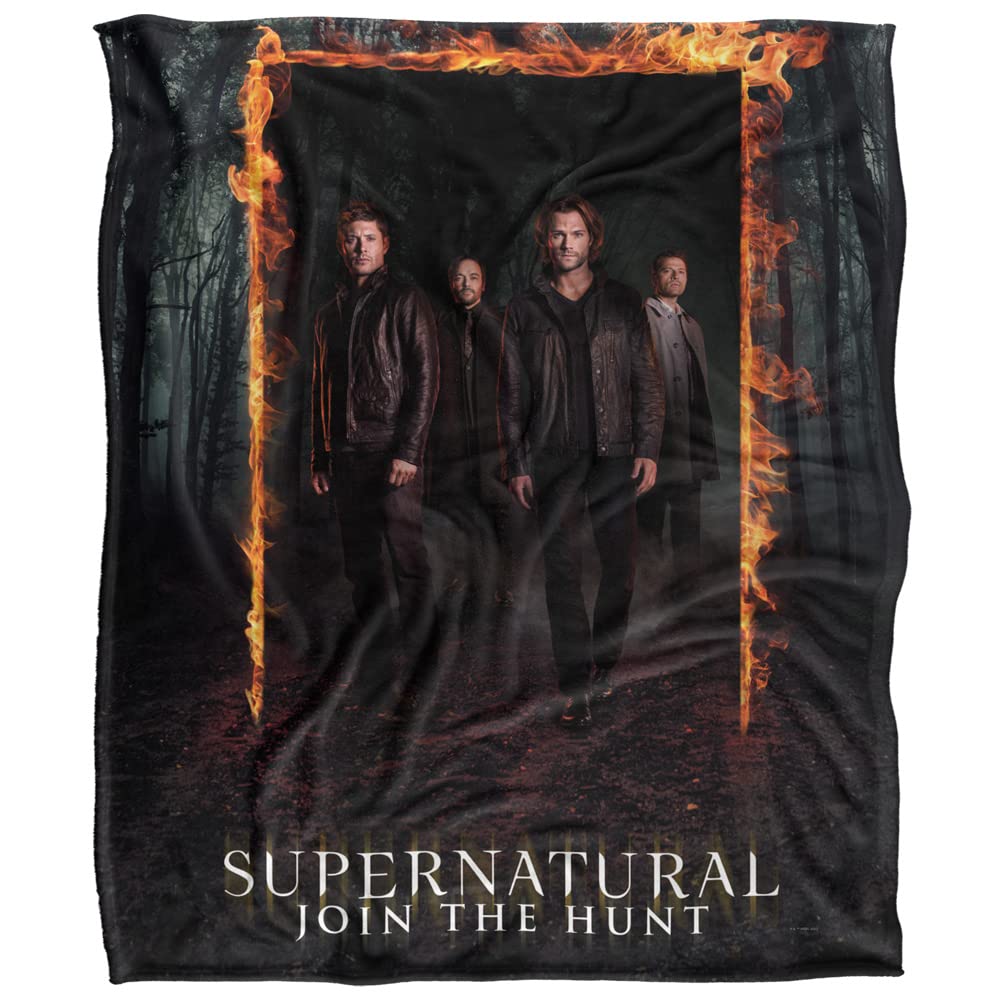 Supernatural Fire Frame Officially Licensed Silky Touch Super Soft Throw Blanket 50