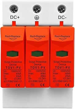 TOV1-PV SPD DC 1200V 20KA40KA House Surge Protector Protective Low-voltage Arrester Device Voltage Protection Flame Arrester Protector1200V