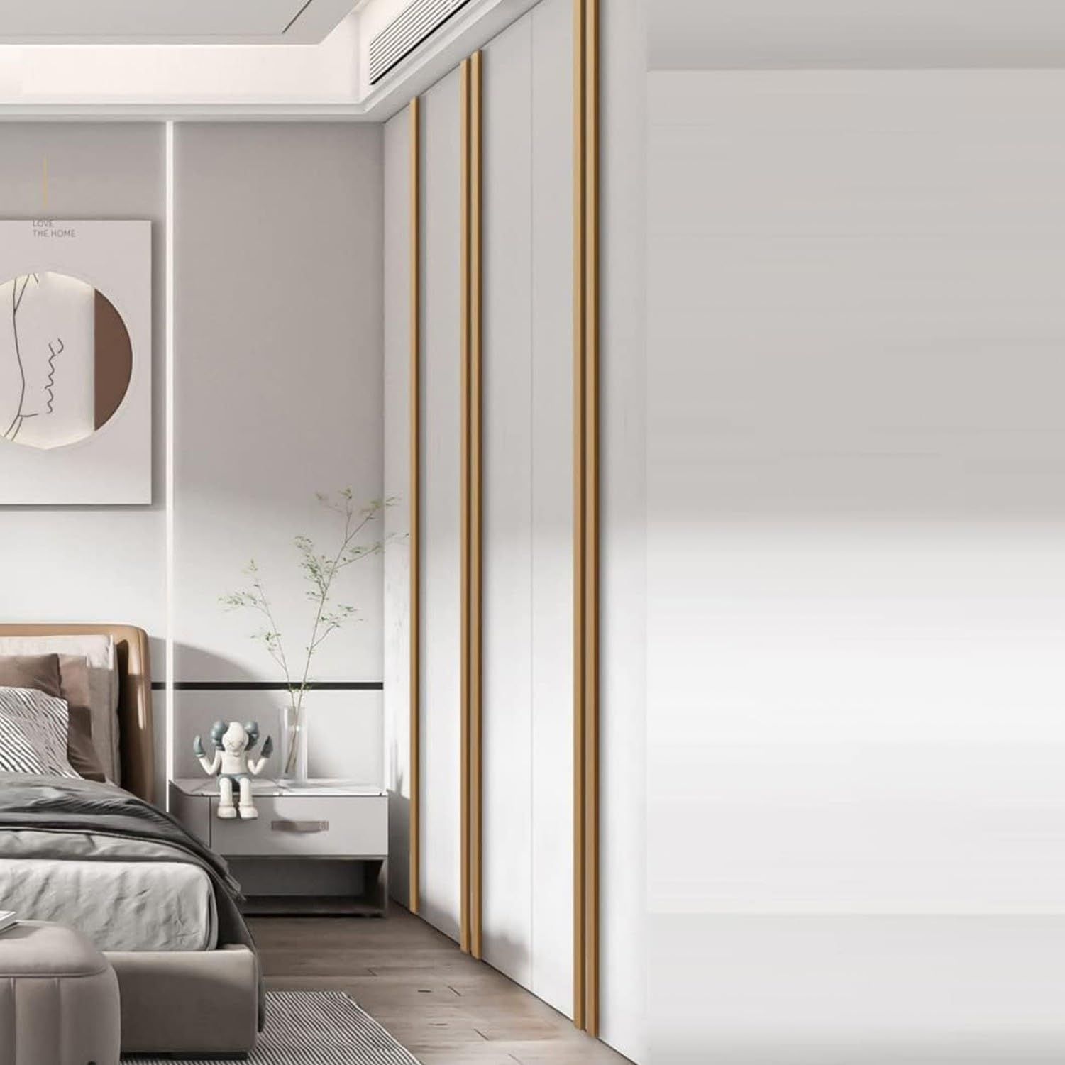 2er Set Griffstücke für Schränke 7-Form Möbelgriffe aus Aluminiumlegierung für Küche Schlafzimmer Badezimmer Schublade Kleiderschrank Büro Beschläge, Length 1000mm, Length 1000mm