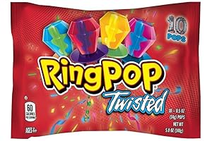 Twisted Ring Pops Variety Pack - Individually Wrapped Ring Pop Twisted Flavor Lollipops