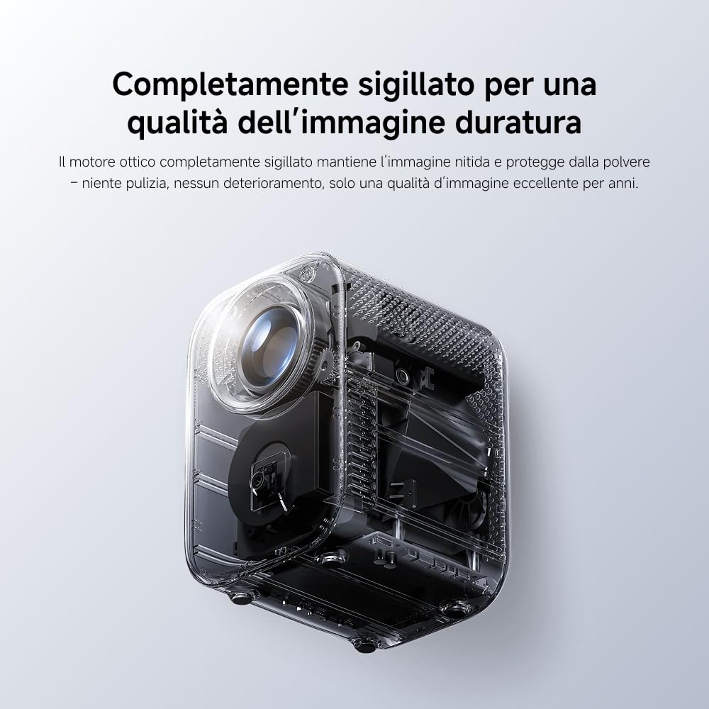Xiaomi L1 Proiettore Intelligente 1080P con Google TV & Netflix, Proiettore Portatile Home Cinema, Autofocus & Keystone, HDR10/HLG, Schermo 120", WiFi 5G Bluetooth, Audio Dolby