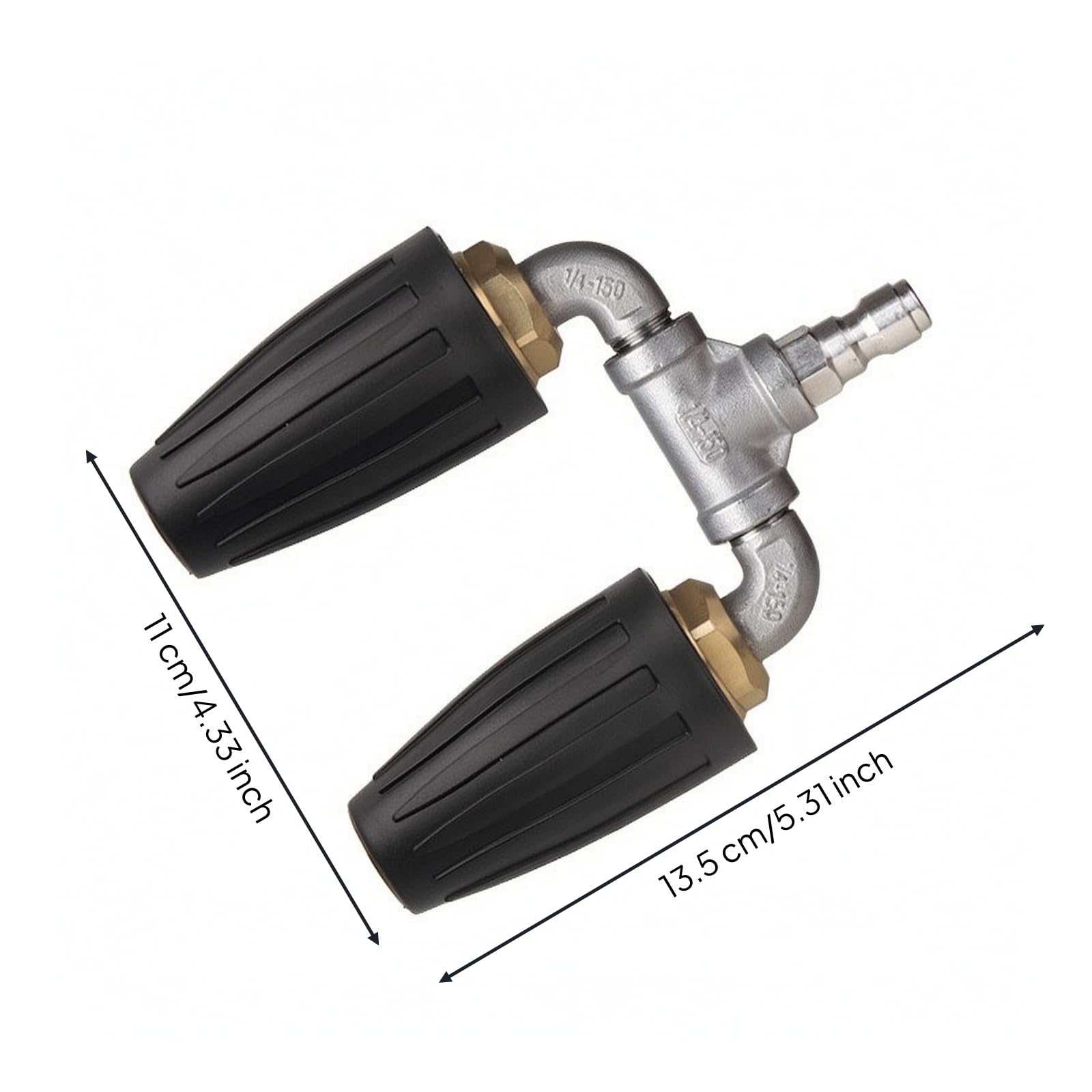 Qianly Buse Rotative Corps En Acier Inoxydable Haute Pression Buse Rotative n Filée Polyvalent pr Ntoyage D'allée