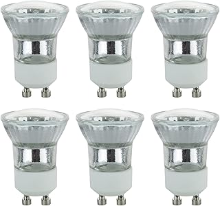 Sunlite 40774 MR11 Halogen Reflector Bulb, 20 Watt, 30° Flood, 120 Volt, 88 Lumens, 2000 Hour Life Span, Dimmable, GU10 Base, Cover Guard, 3200, ANSI FTD, Ceiling Fixtures, Track Lighting 6-Pack