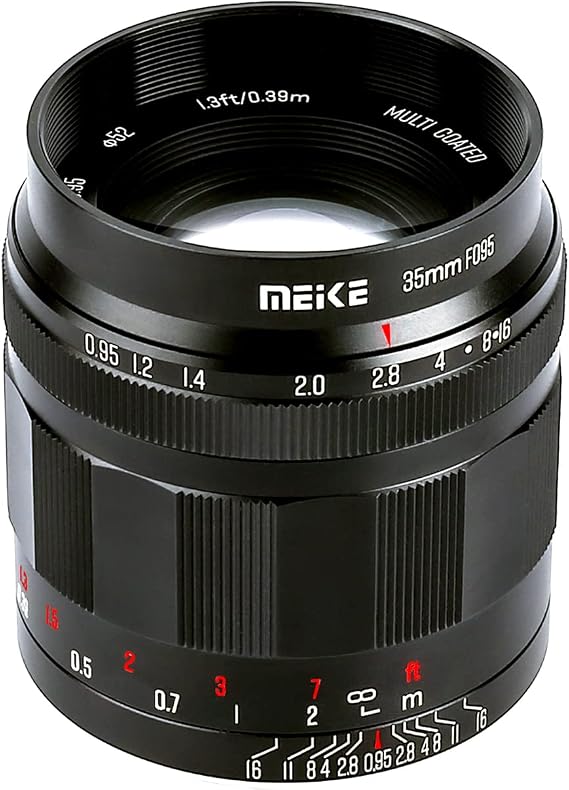 Meike 35mm f0.95 Large Aperture Manual Focus APS-C Lens Compatible with Nikon Z Mount Cameras Z50 Z50II Z5 Z6 Z7 Z6II Z7II Z30 Zfc Z8 Z9 Under APS-C Mode