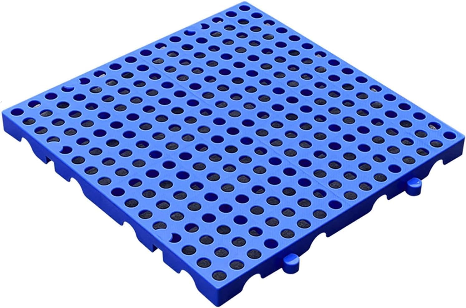Plastic Pallet Storage Grid Pad Stacking Floor Tray Display for Basement Storage Garage Kitchen Supermarket Closet Deck Moisture Resistant Pallet(Blue,40x40x3CM/5pcs)