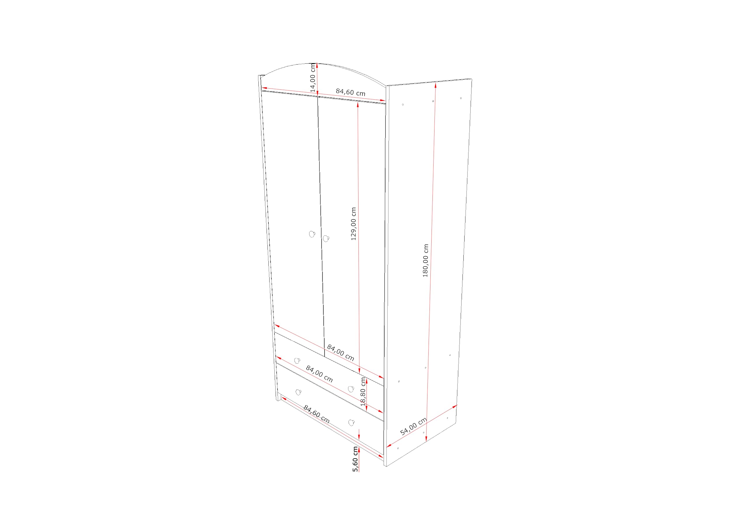 BDW - Armoire pour Enfants - Motif Super Hunde - Armoire de Rangement pour Chambre d'Adolescent, Chambre d'enfant - Imprimés de Couleurs Sûres - 187x88x54 cm - Bleu - L'équipe