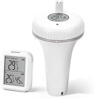 INKBIRD Bezprzewodowy radiowy termometr do basenu, bezprzewodowy termometr basenowy z odbiornikiem, bezprzewodowy termometr basenowy cyfrowy termometr temperatury wody do basenu, spa