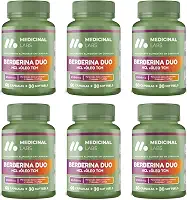 KIT 6 BERBERINA DUO 2500MG 60 CAPS E 30 SOFTGELS MEDICINAL LABS
