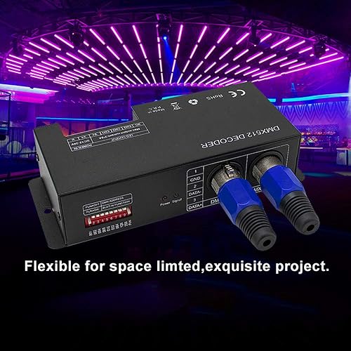 Miniatura 7 de Controlador LED DMX de alta potencia DMX 512 Decodificador Dimmer Driver DC12V-24V para led RGB tira o luces (3 canales)