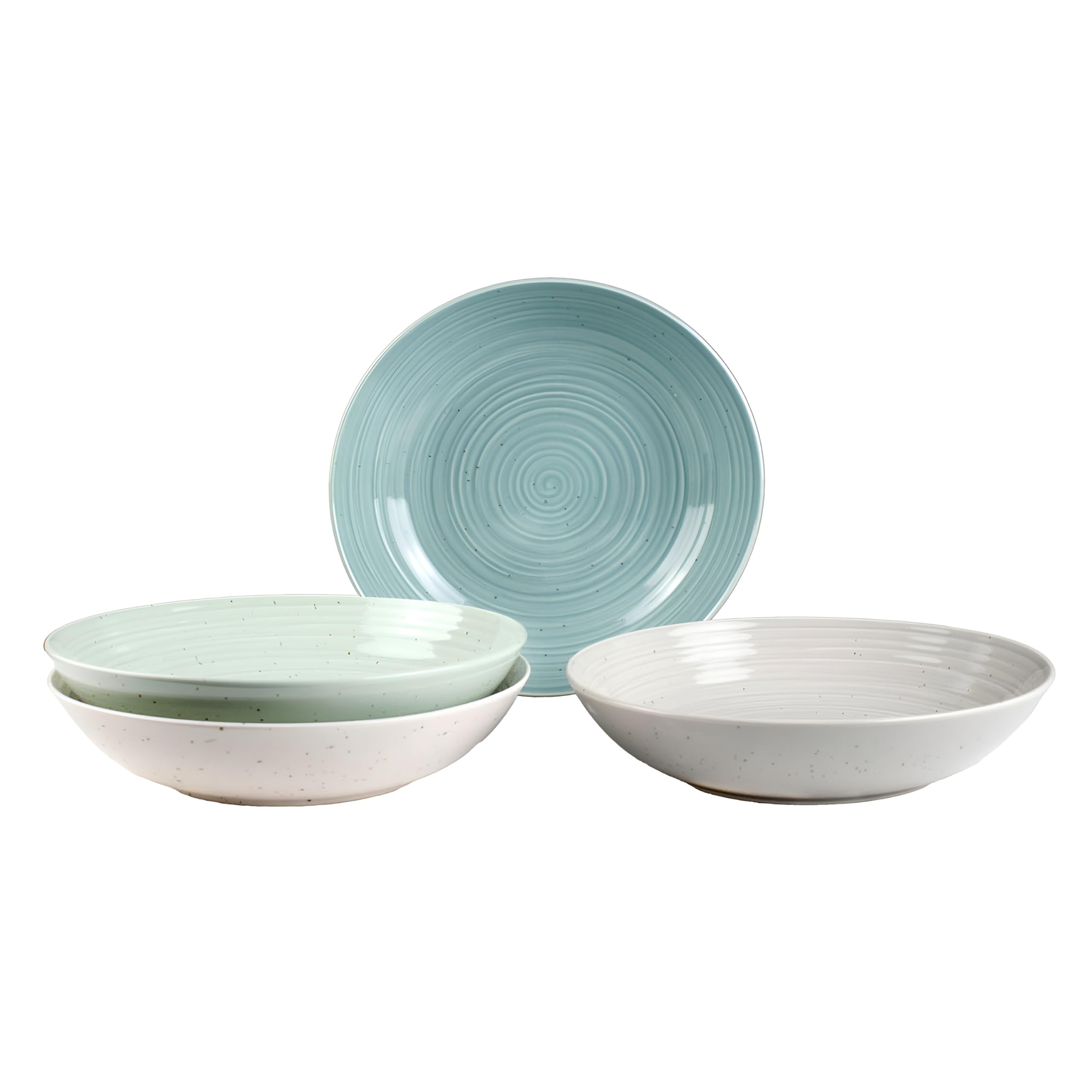 Amazon.com | Sango Siterra Artist's Blend Stoneware Pasta Bowls