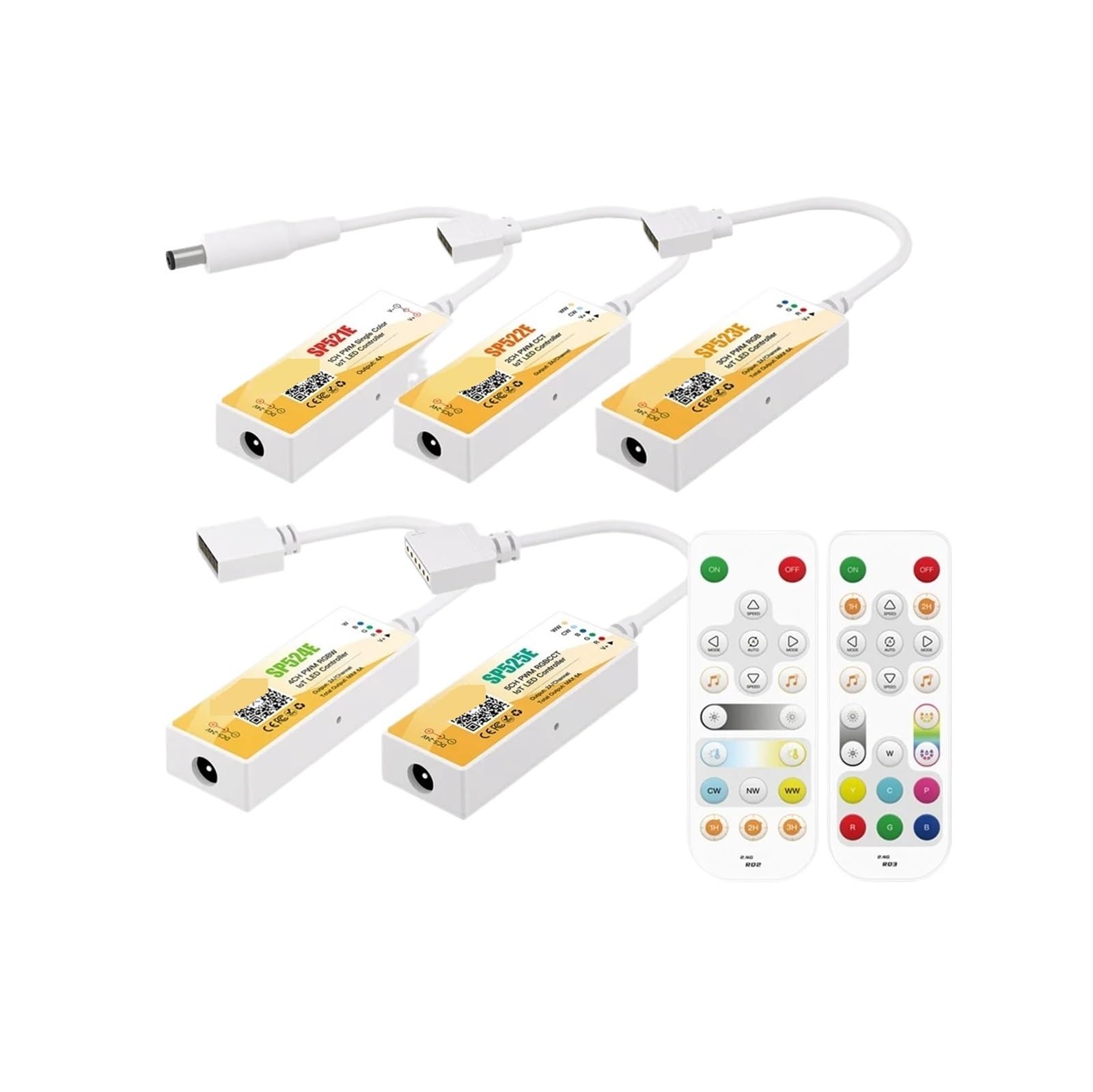 Mini controlador LED SP522E-CCT de 12V y 24V para tiras COB