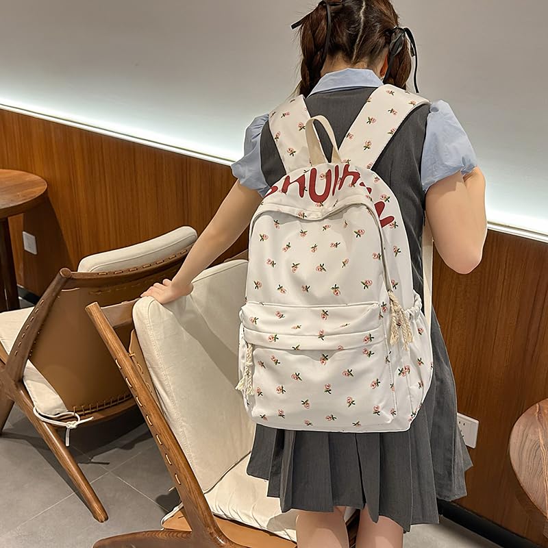 2025 Floral Printed Kawaii Backpack Preppy Backpack Cottagecore Bag Coquette Aesthetic Backpacks Daypack4