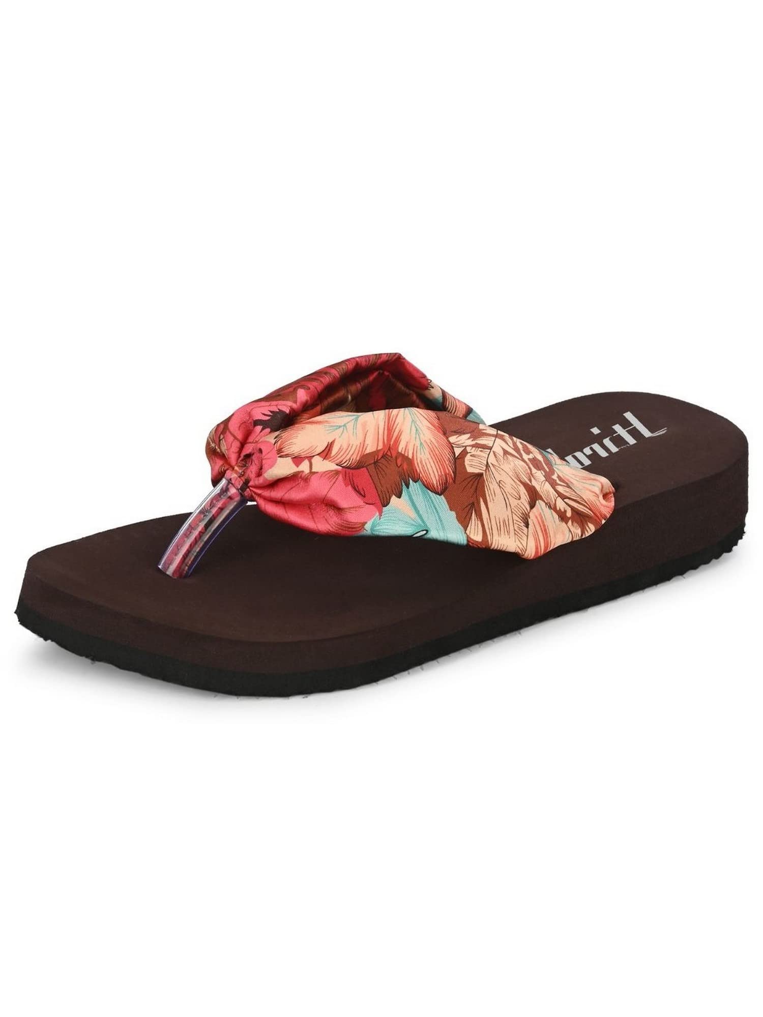 Hirolas Womens Multi Colored Printed Brown EVA Fashion Slipper (37EU/4UK) (B0BZJ7NK3G) Amazon Price History, Amazon Price Tracker