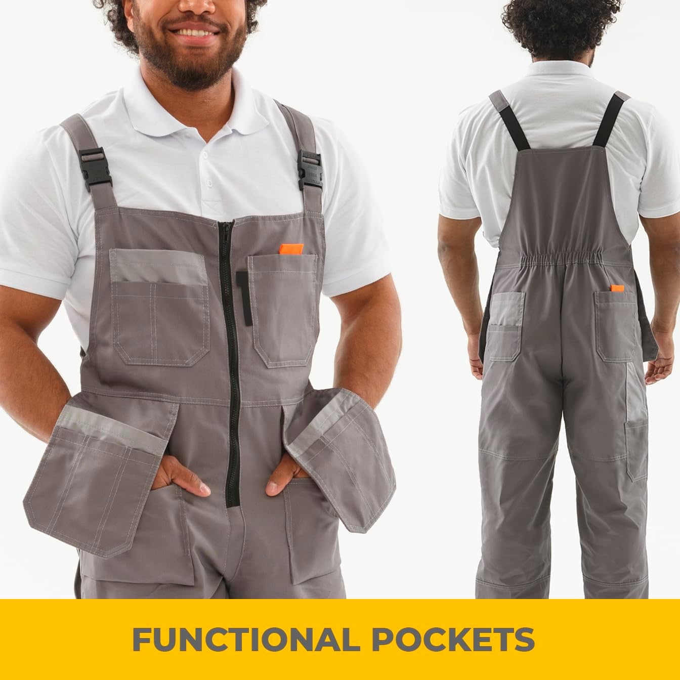 Bib Overall Professional - Breathable - Knee Reinforcement pockets – Waterproof - Tear-resistant