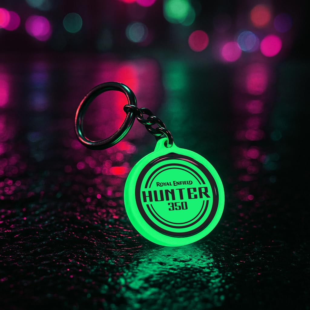 Mi Glow Store Glow in Dark Keychain for Bike Men | Gift for Man | Bike Accessories | Charges in Light Glows in Dark | Key chain for Bike-image-47