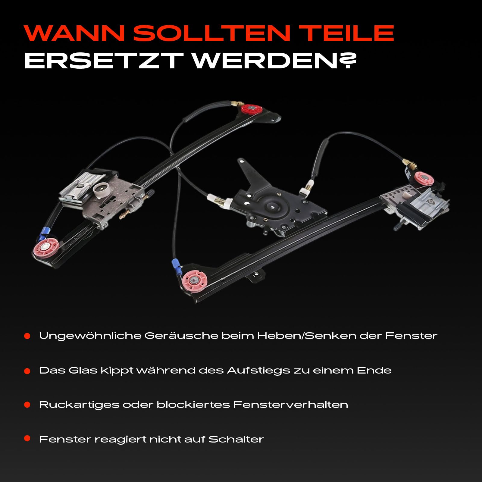 Frankberg Fensterheber Ohne Motor Vorne Links Kompatibel mit Golf III Cabriolet 1E7 1.6L-2.0L 1993-2002 1E0837461