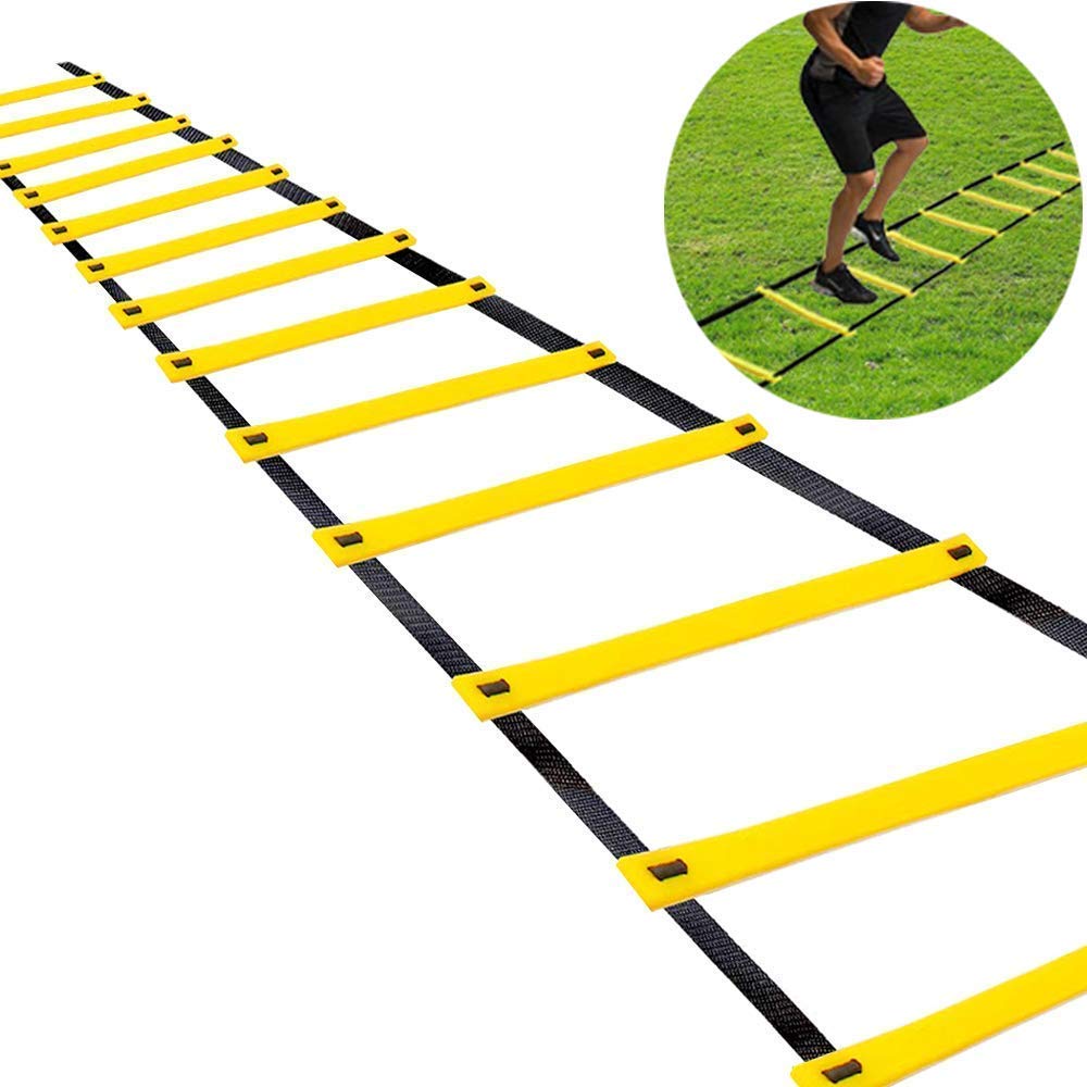 TheCriff Super Speed Agility Plastic Ladder for Track and Field Sports Training (4 Meter, Yellow, Black)-image-39