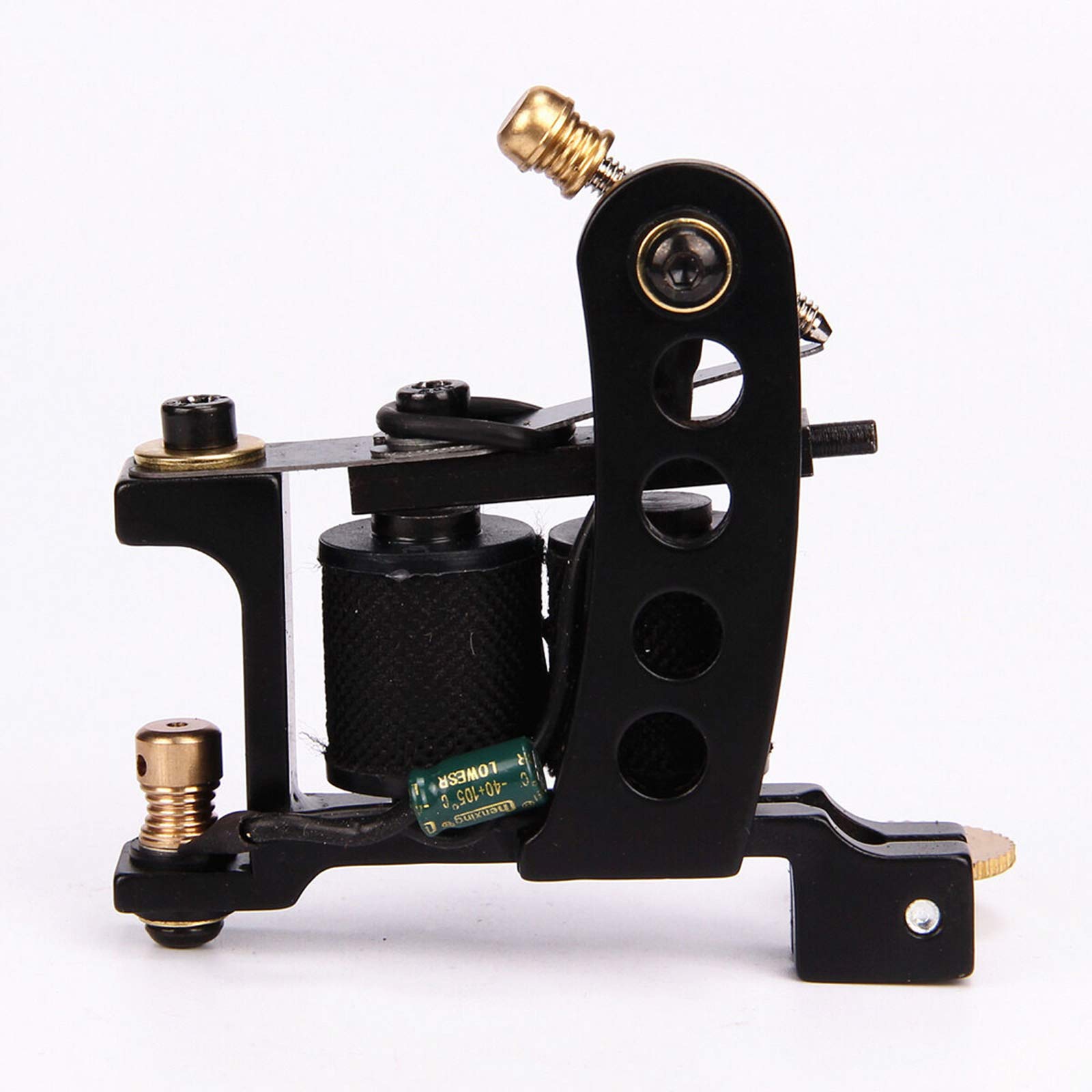 Professional Tattoo Coil Mahine Handmade Wire Cutting Iron Tattoo Machine Gun 10 Wrap Coils 28mm Frame Liner Shader Custom Carbon Steel for Tattooist (Shader)