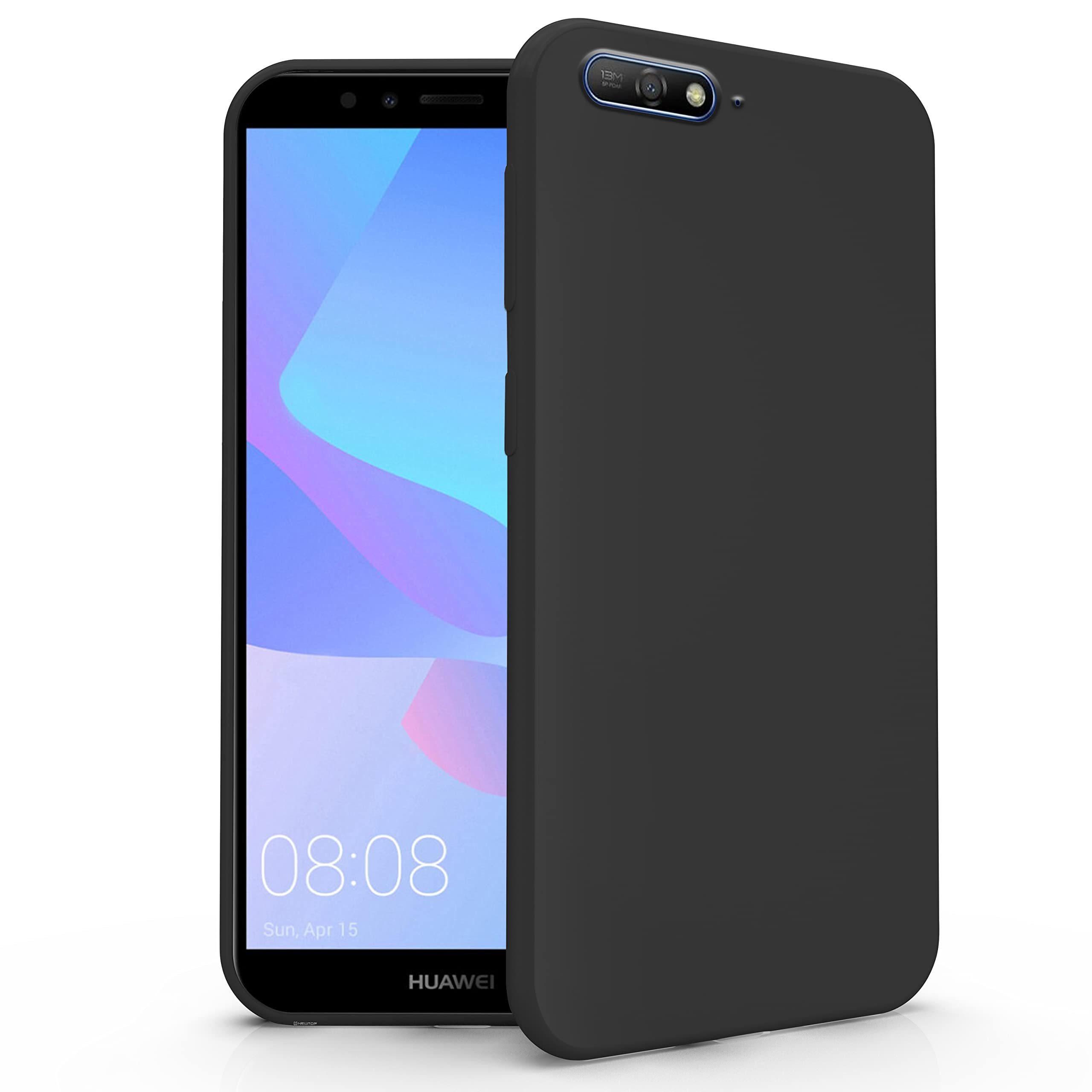 N NEWTOP Cover In TPU Per Huawei Y6 2019 – Custodia Sottile, Morbida, Antiurto, Colore Nero - 4