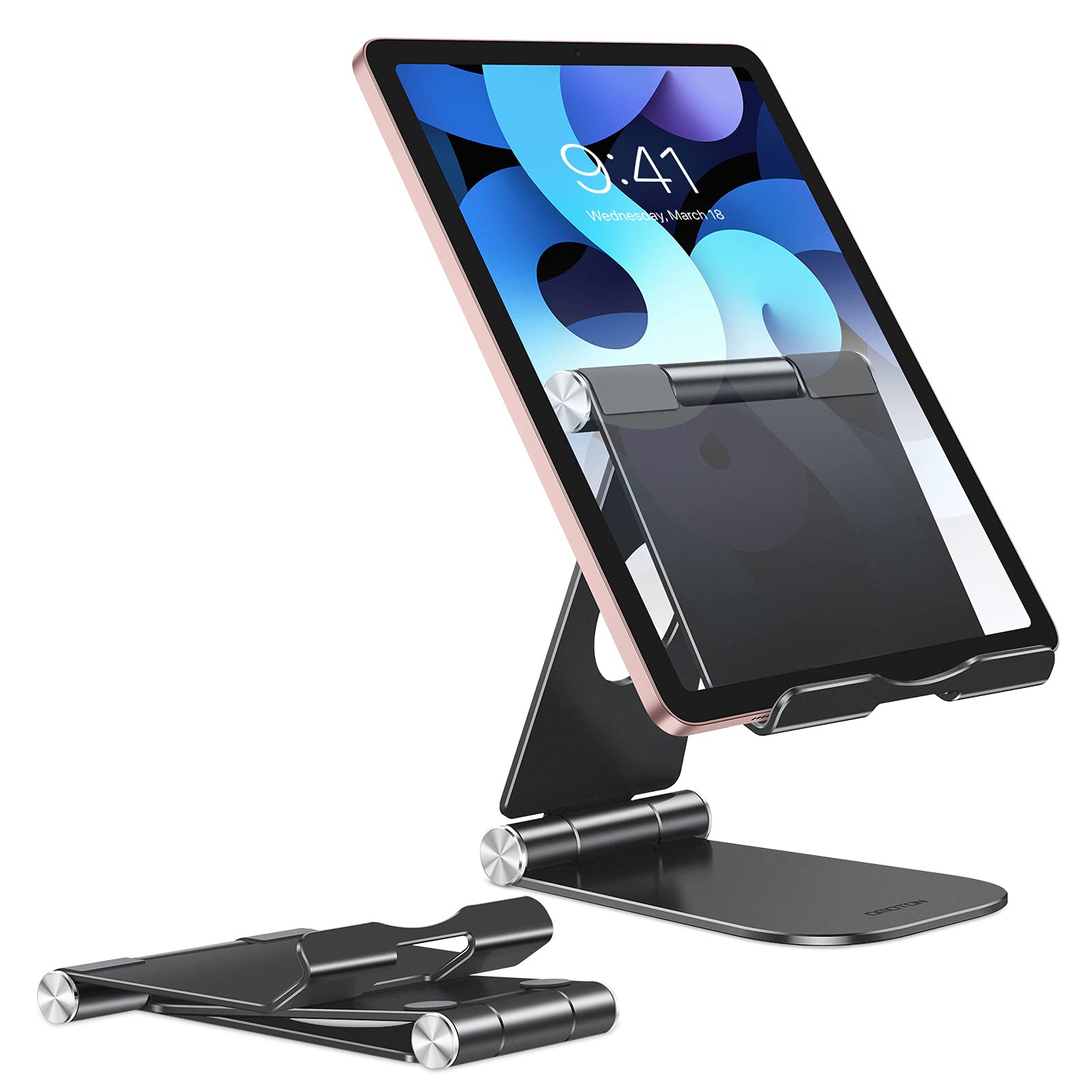 OMOTON Fully Foldable Tablet Stand, Black