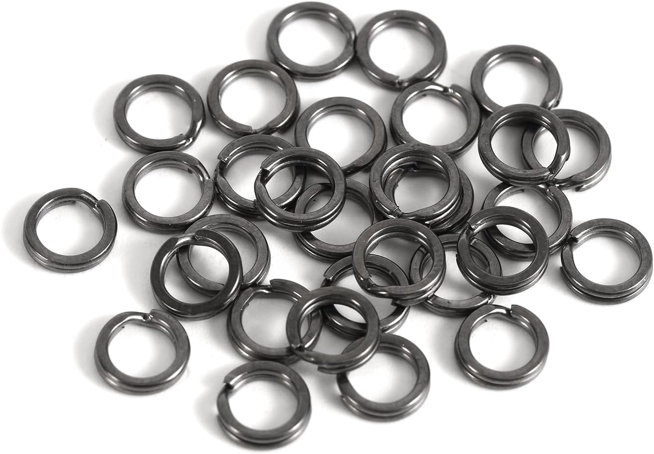 30pcs Small Split Jump Ring, 0.24in Mini Stainless Steel Round Keyring Pet Collar Dog Tags Rings for Making Jewelry Crafts Car Keys Organization