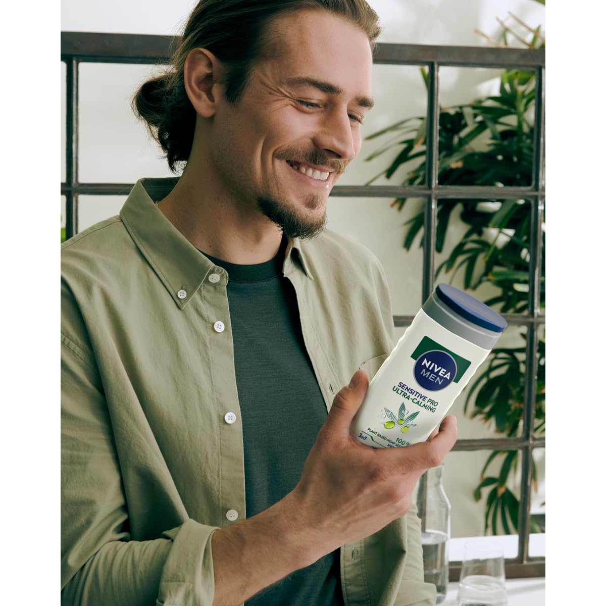 NIVEA Shower Gel 500 ml Men Sensitive Pro Ultra-Calming (Pack of 2), 1 l (Pack of 1) - Image 3