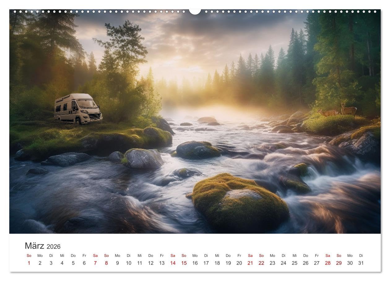 Der Ruf des Nordens (hochwertiger Premium Wandkalender 2026 DIN A2 quer), Kunstdruck in Hochglanz: Kommen Sie mit ins Camperparadies Skandinaviens! (CALVENDO Natur)