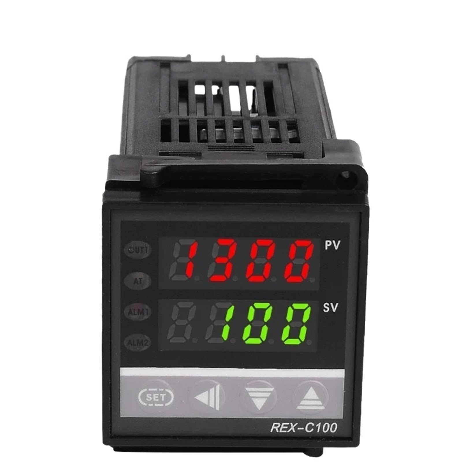 Allarme REX-C100 Kit regolatore di temperatura PID digitale da 110 V a 240 V da 0 a 1300 gradi con sensore sonda di tipo K(RELAY OUTPUT)