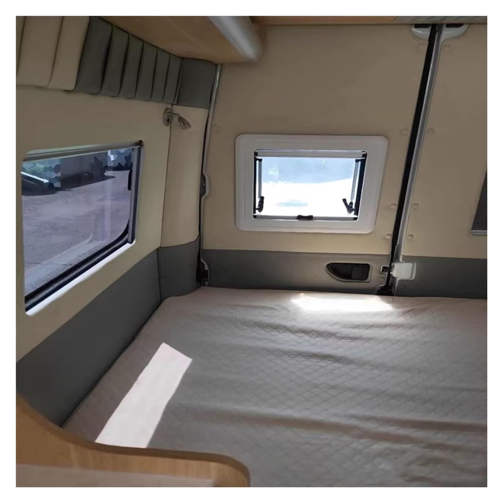 Dachausstiegsfenster Wohnmobilfenster, Wohnwagen-Seitenfenster Mit Verdunkelungsvorhängen, Klappbares Schaufenster for Lastenanhänger, Wohnmobilreisen, Lastentransporter(1300x550mm)