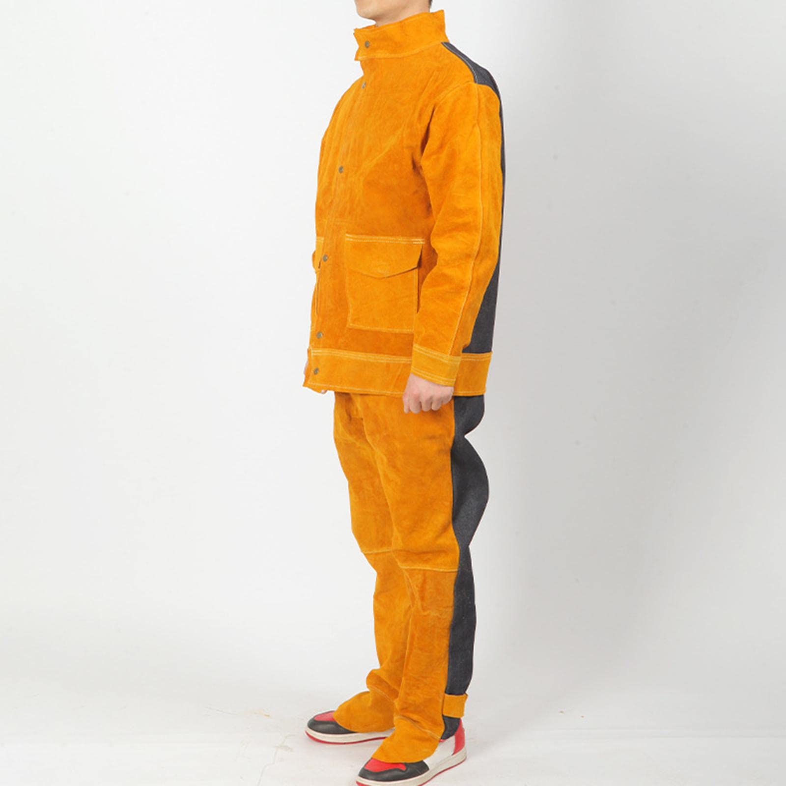 Vêtements de Soudage Haute Performance En Cuir de Vachette, Veste et Pantalon de Soudage, Outils Résistants à La Chaleur