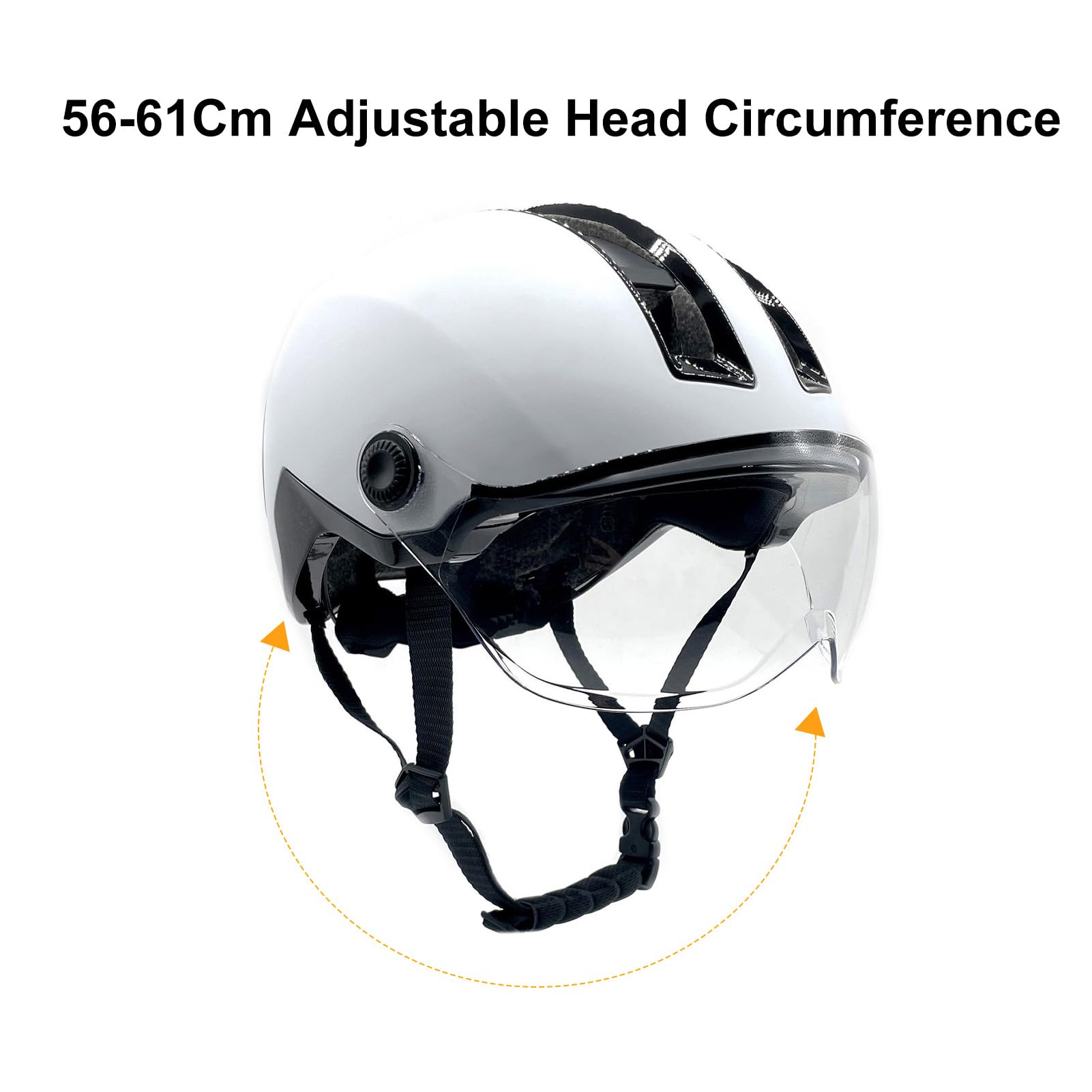 Casco de Bicicleta LED Casco de Bicicleta Carretera Ciclismo Pantalla Visualización DIY Visera Ajustable Batería Ligera 800 MAh Protector PC ABS para